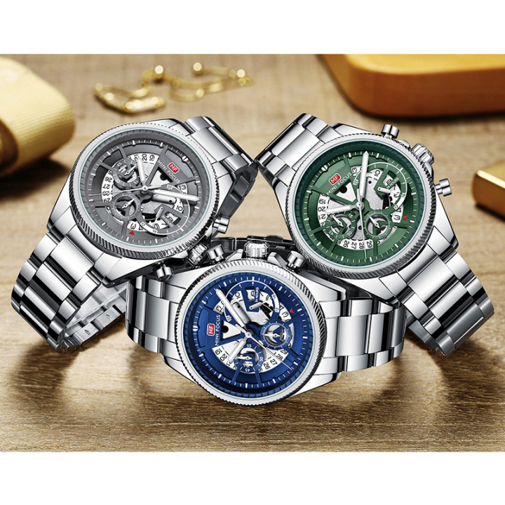 New Arrival MINI FOCUS 0490 Stainless steel band luminous hollow out Casual watch