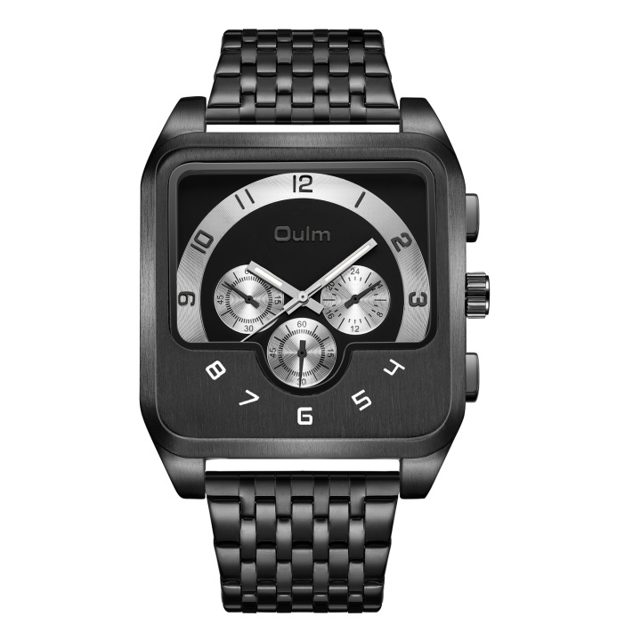 OULM 9463 New Design Golden Steel Large Dial Luxury Brand Auto Date Antique Men's Watches Relogio Masculin