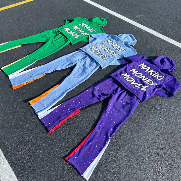 Custom logo High Quality sweatpants and hoodie set Sports Suit Track Suits Trousers Two Piece Set fleece Tracksuit For Men