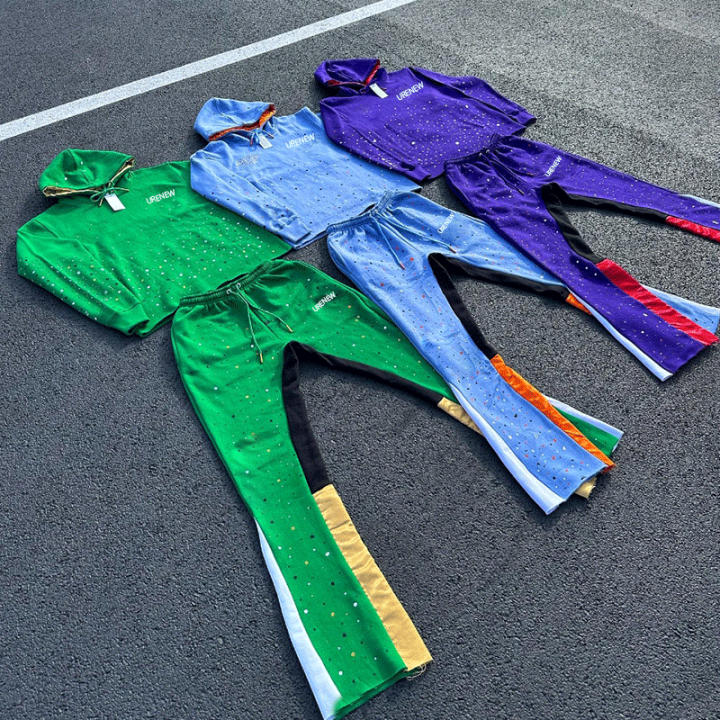 Custom logo High Quality sweatpants and hoodie set Sports Suit Track Suits Trousers Two Piece Set fleece Tracksuit For Men