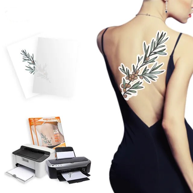 Printable Temporary Tattoo Paper for Inkjet Printer - 8.5X11, 20 SHEETS -  DIY Personalized Image Transfer Sheet for skin
