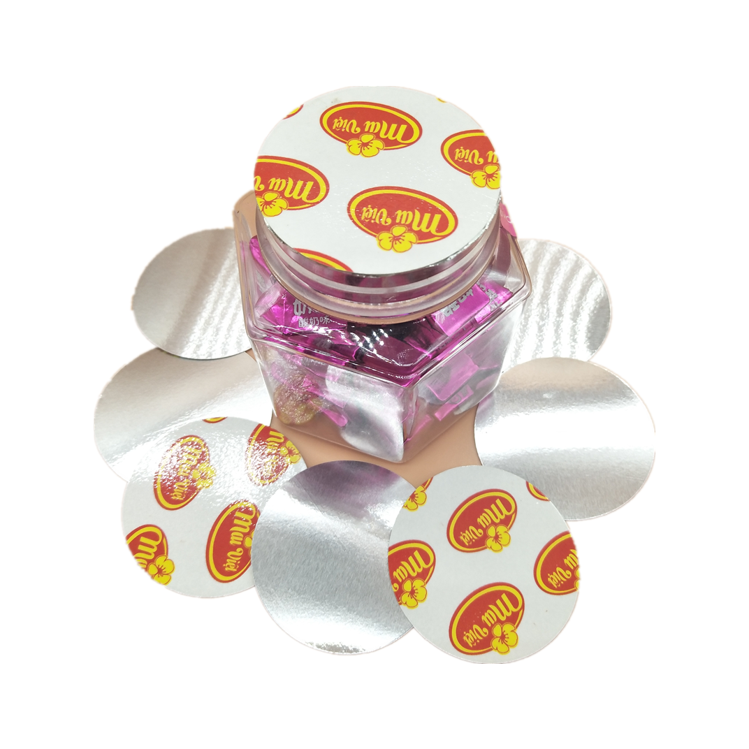 Customized Logo Aluminum Foil Gasket Breathable Sealing Liner Foil Seal for Bottle Jar Cap  induction foil seals