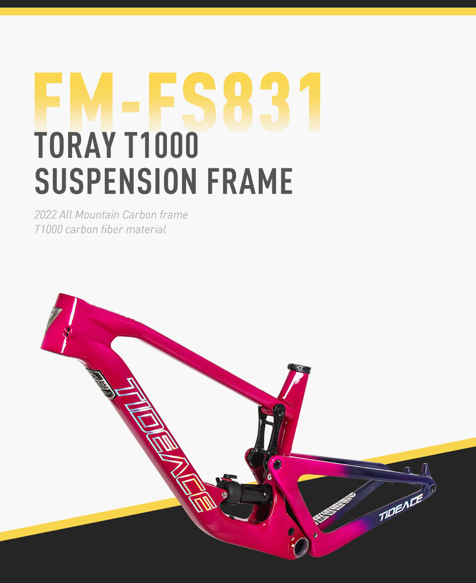 29er All Mountain Full Suspension Mountain Bike Frame T1000 Carbon