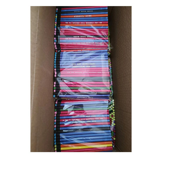  stationer gift customized logo 7 inches poplar mood change color standard HB pencil for gift free