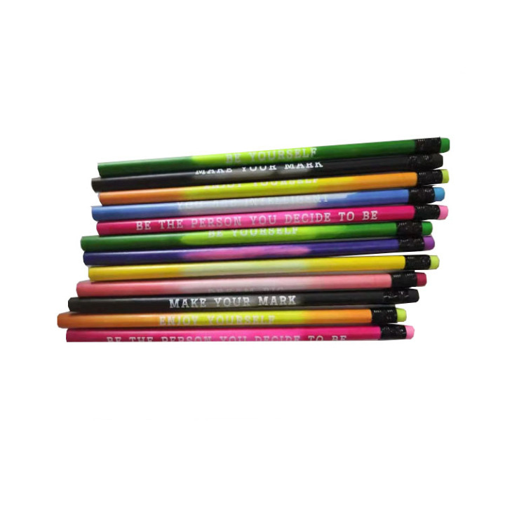  stationer gift customized logo 7 inches poplar mood change color standard HB pencil for gift free