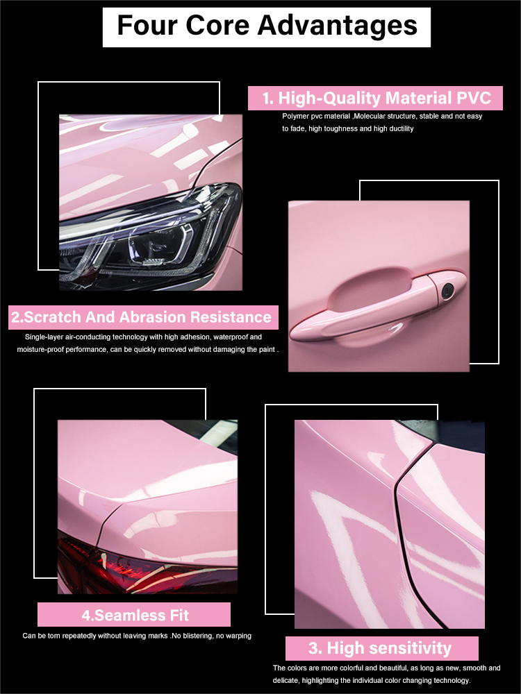 1.52*18M Fashion Grey Color Change Car Wrapping Crystal Glossy Warp Vinyl Film 1.52*18M Fashion Grey Color Change Car Wrapping Crystal Glossy Warp Vinyl Film Car Wrap Vinyl Film