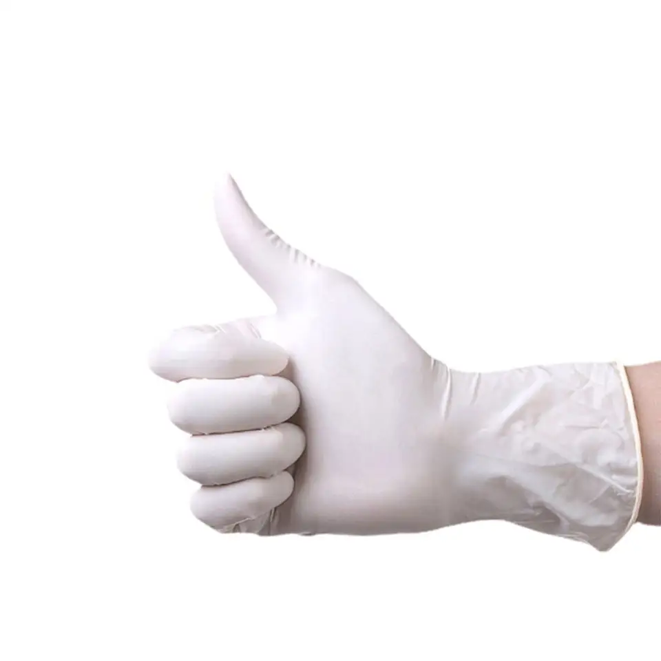 Profession guantes esteriles Exam White Pure Nitrile Gloves Free Powder Low Price Anti Virus OEM