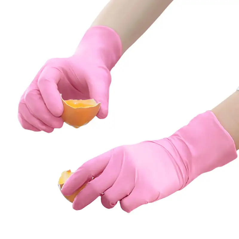 Pink Nitrile Gloves Oil Resistant Gloves Food Service Hand Gloves For Health