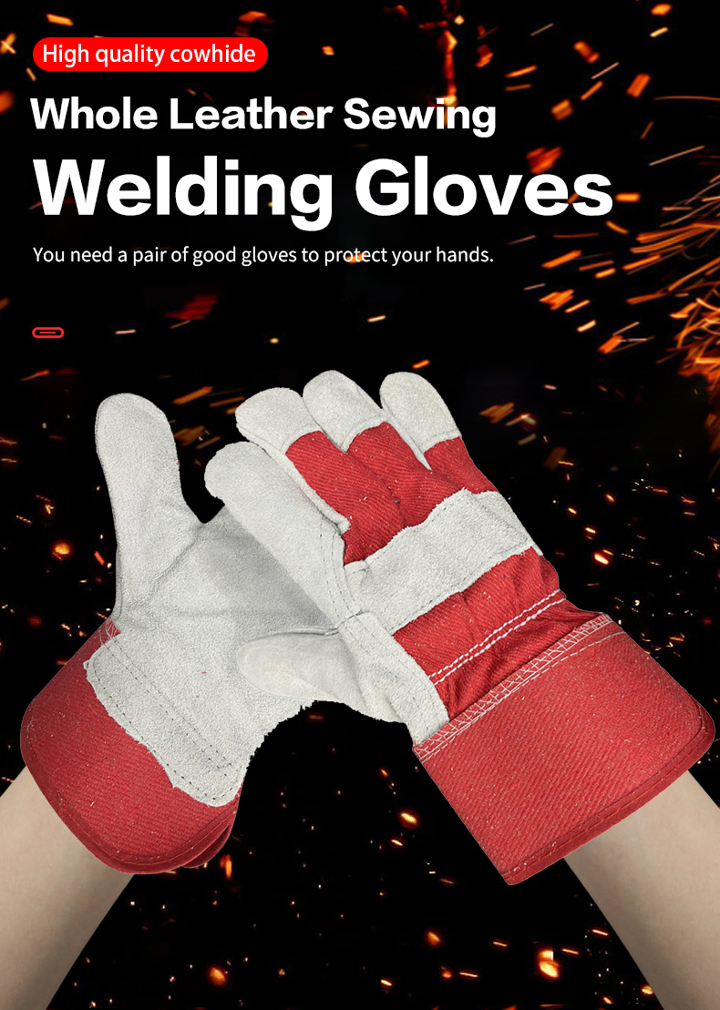 Wholesale Working Gloves Leather Safety Gloves Cow Leather Welding Gloves For Industrial