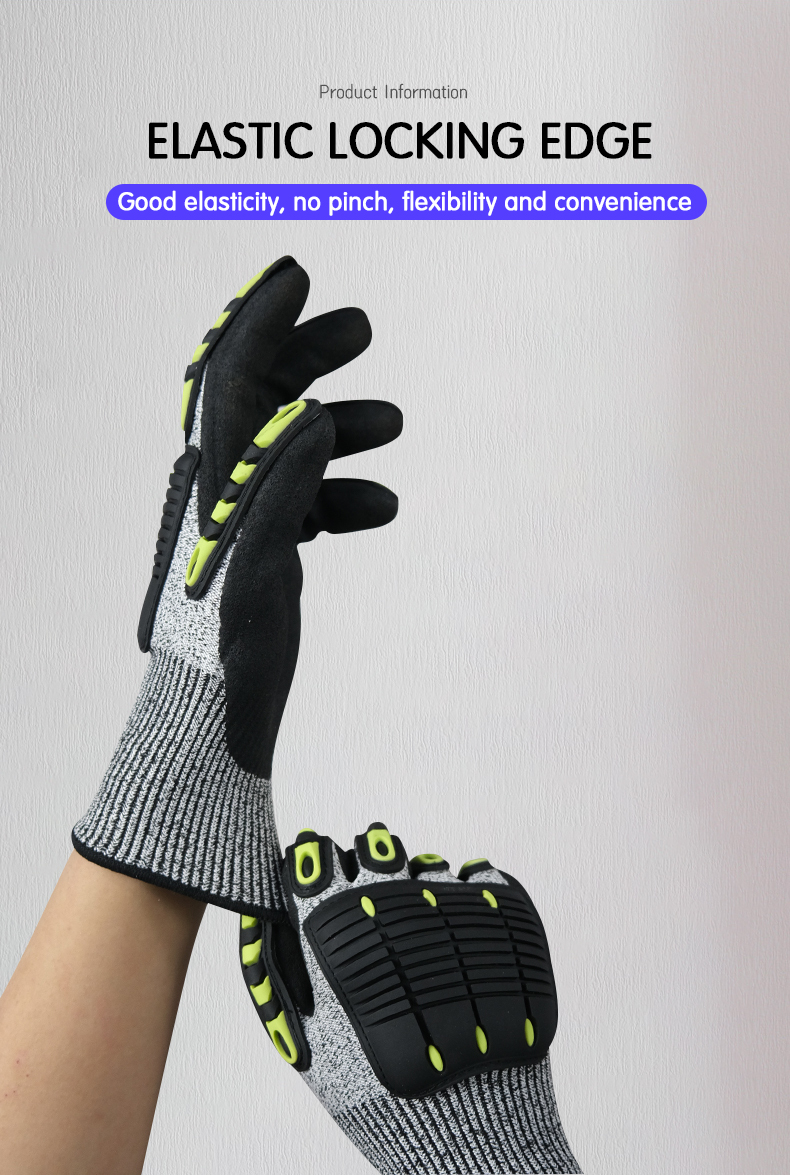 Wholesale Custom TPR Mechanic Gloves Working Impact Resistant Safety Protective Hand Cut Resistant Gloves