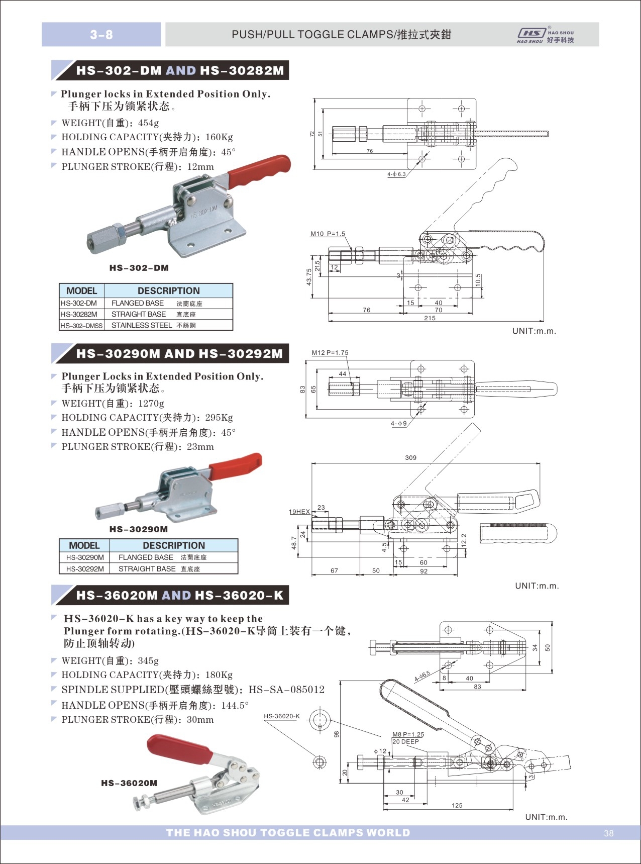Dispositivo De Sujeción Toggle Clamp Pushpull Ch Hs 36020