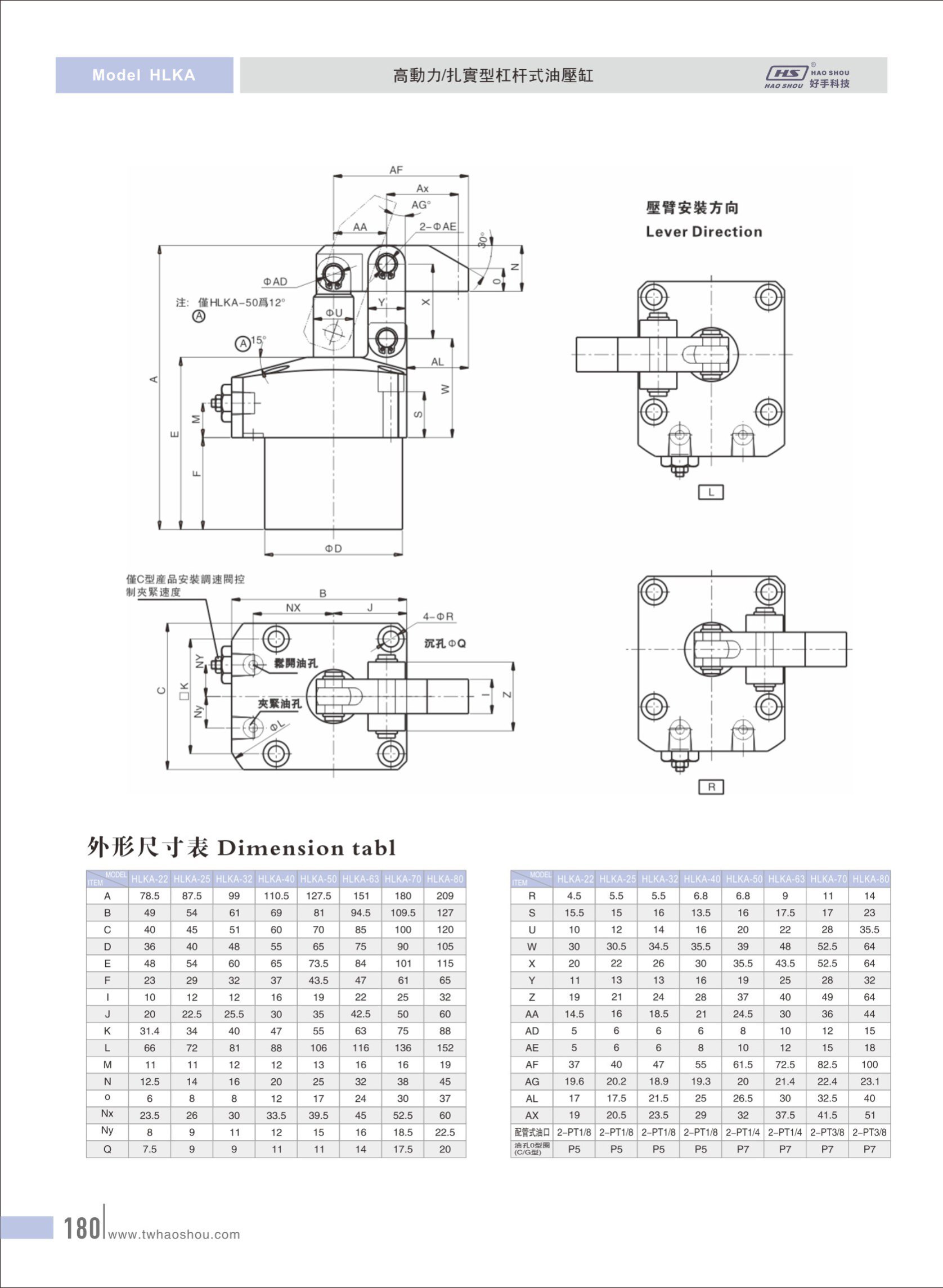 HLKA series Hydraulic link clamp Work clamp system same as LKA