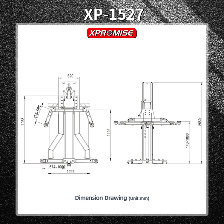 XPROMISE 2.7T SINGLE POST CAR LIFT/AUTO CAR LIFT/VEHICLE REPAIR TOOLS XP-1527 Yantai Lift Equipment co., ltd auto car lift,single post car lift,vehicle repair tools
