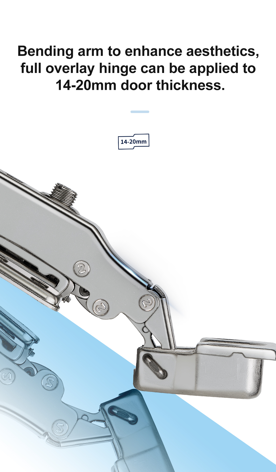 3D Clip On Soft Closing Hinge Adjustable Hydraulic Concealed Hinge for Kitchen Door Cabinet  