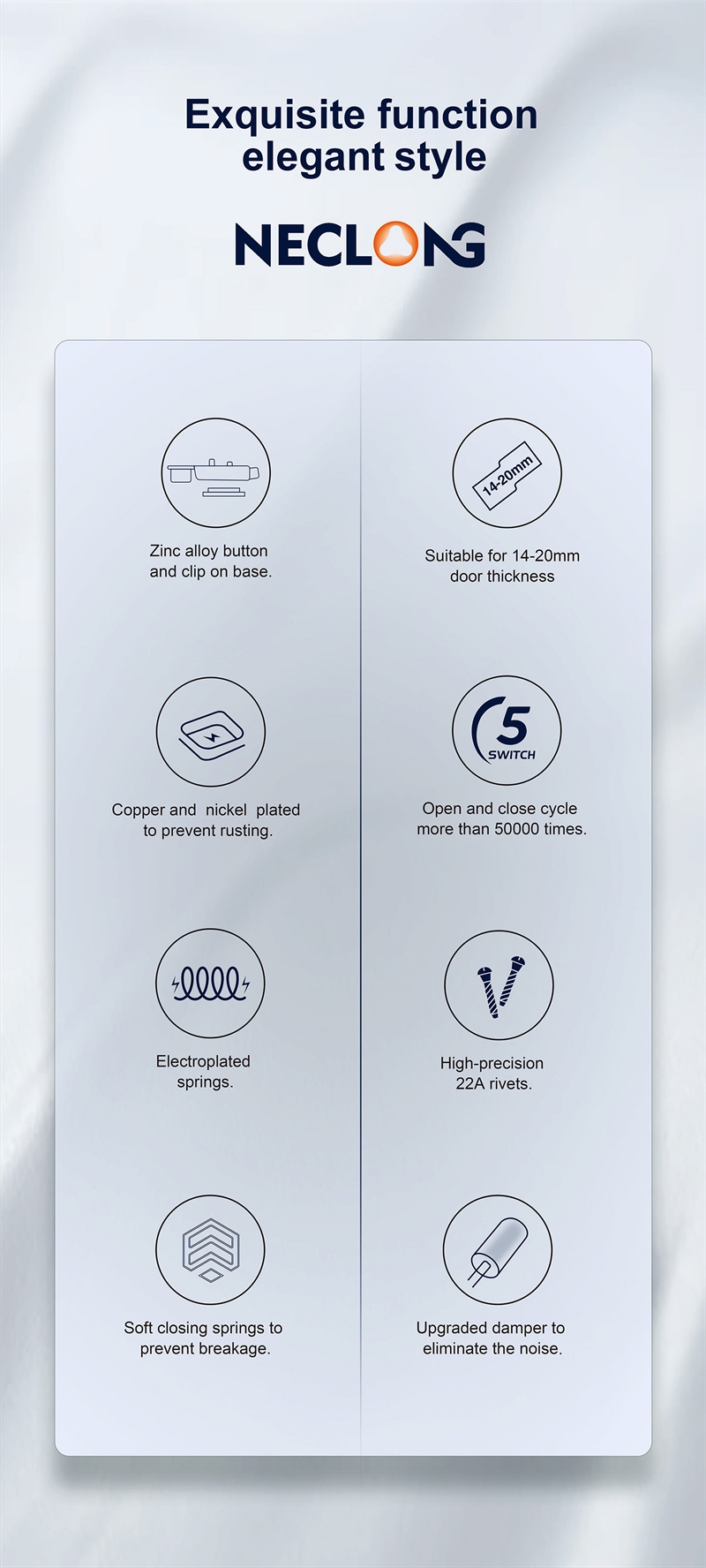 Clip On Cabinet Door Hinge Soft Closing Hydraulic Kitchen Hinge Furniture Cabinet Hardware  