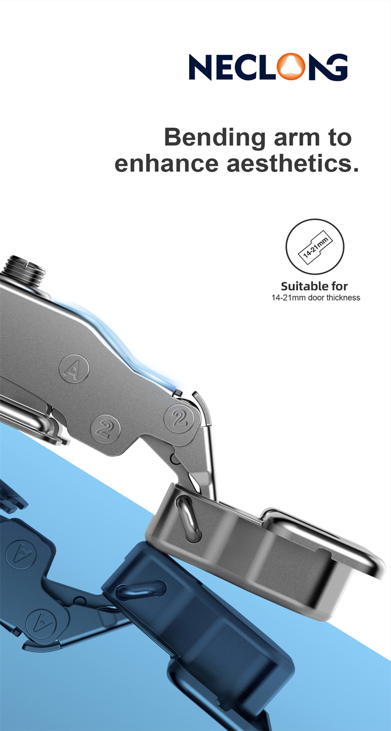 Fix Base Soft Closing Hinge Hydraulic Cabinet Door Hinge Furniture Hardware Copper And Double Nickel Plated  