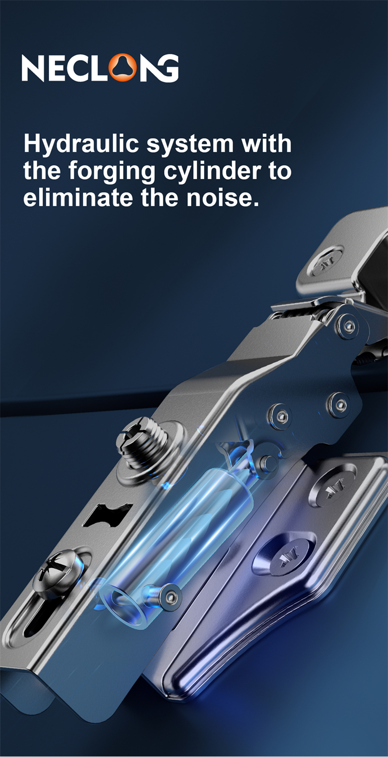 Fix Base Soft Closing Hinge Hydraulic Cabinet Door Hinge Furniture Hardware Copper And Double Nickel Plated  