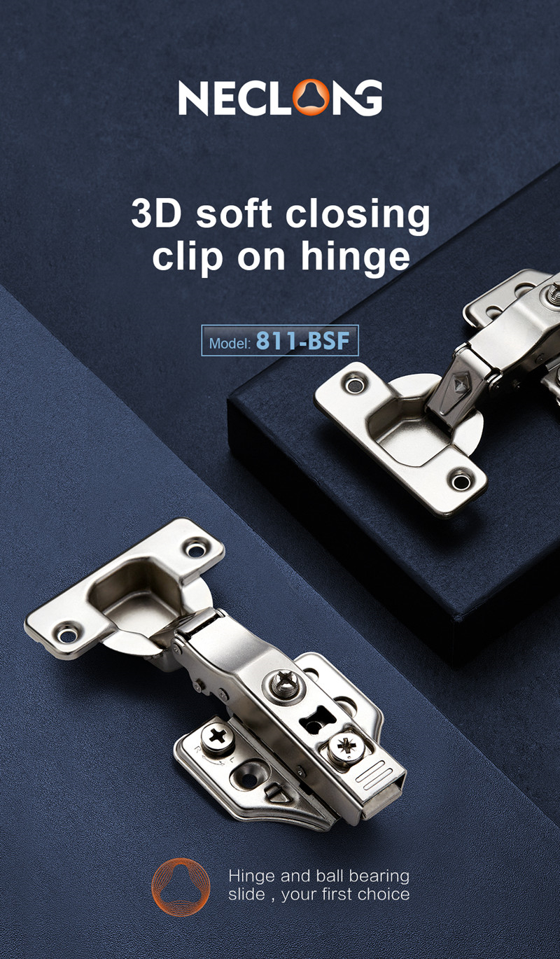 3D Adjustable Hinge Furniture Concealed Hinge Soft Close Steel Hinge Fitting cabinet Hinges Double Plated  
