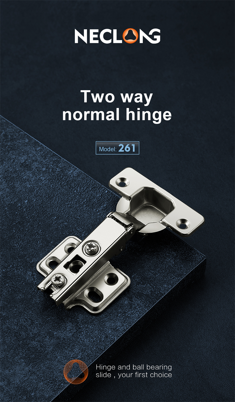 Two Way Normal Hinges without Hydraulic Full overlay Concealed Cabinet door Hinges 4 hole hidden door hinges  