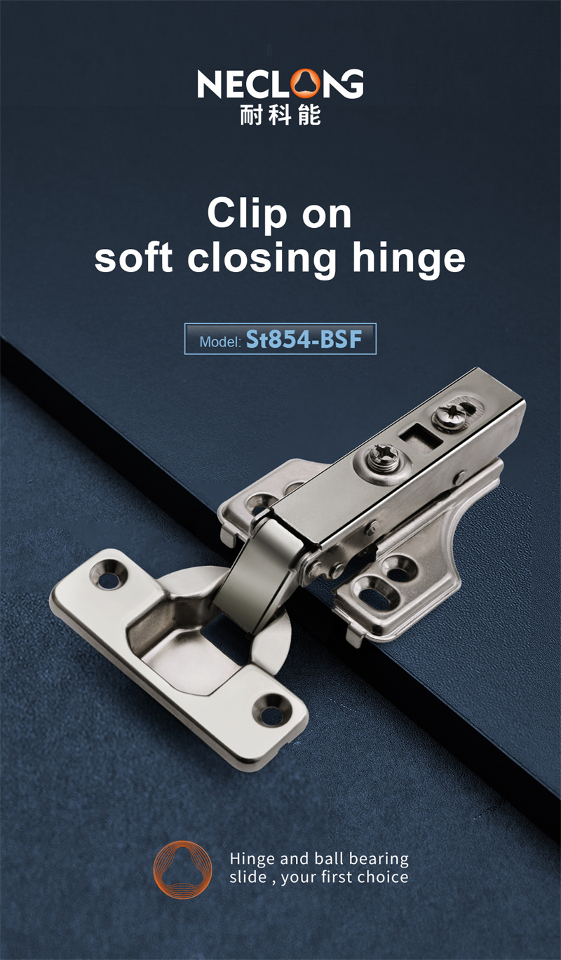 Clip On Soft Closing Hinge Furniture Hardware Cabinet Door Hinge Butterfly Base  