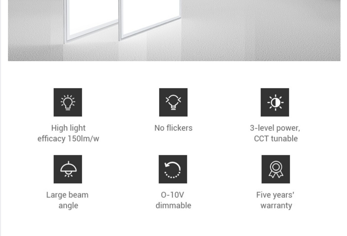 XRTECNA Adjustable Wattage 2X4FT Back lit panel light  