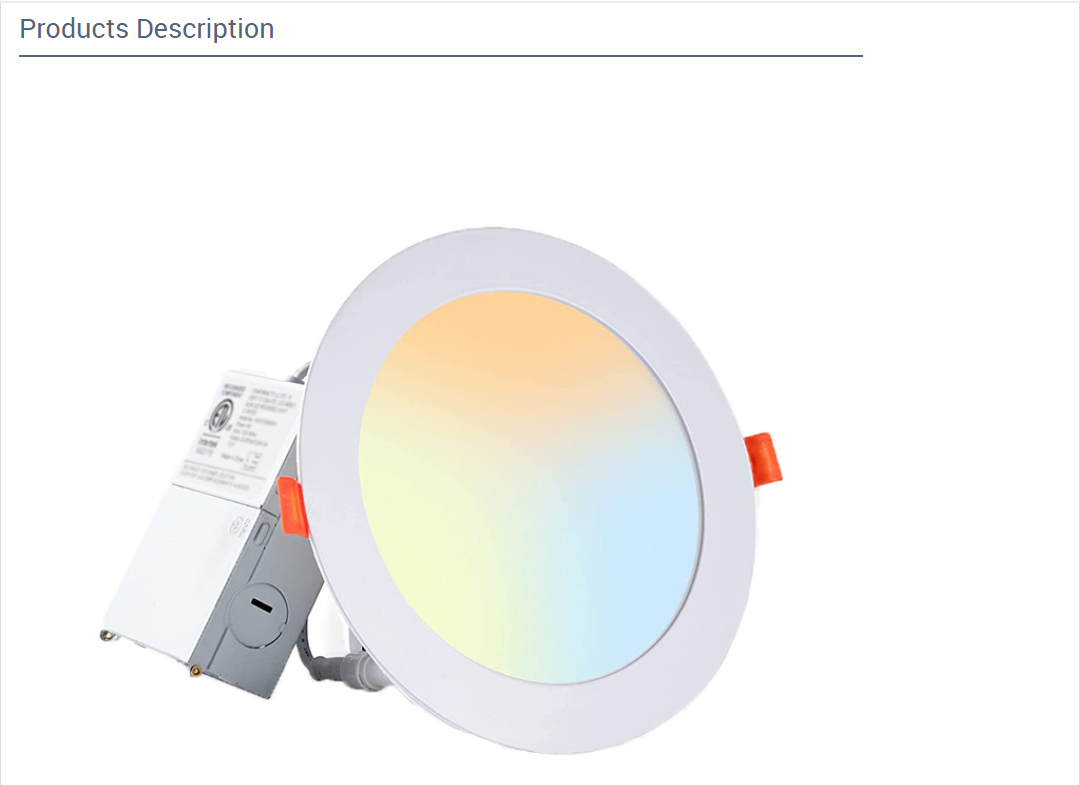 ETL certified 5CCT LED panel light recessed ceiling light with junction box