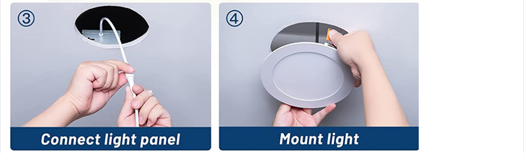 ETL certified 5CCT LED panel light recessed ceiling light with junction box