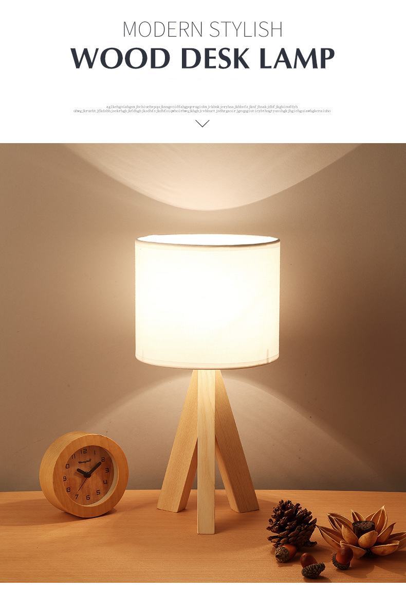 XRTECNA Cross-border Modern Simple Wooden LED Lesk Light