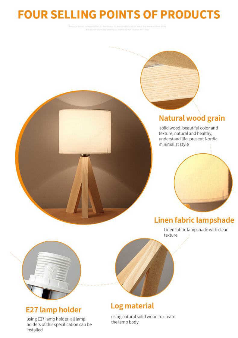 XRTECNA Cross-border Modern Simple Wooden LED Lesk Light