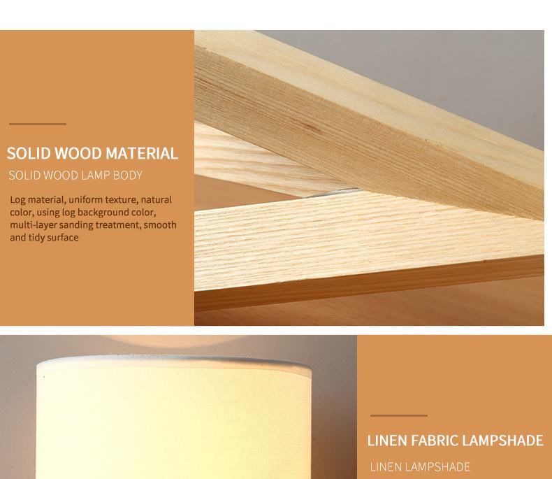 XRTECNA Cross-border Modern Simple Wooden LED Lesk Light