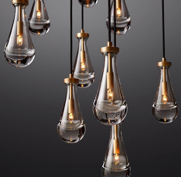 XRTECNA Rain Round Chandelier 60" Luxury Hanging Decoration Lighting