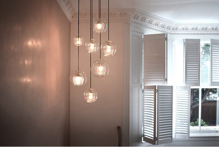 XRTECNA Luxury Decorative Nordic Style Glass Bubble Led Chandelier Lamp Light Fixtures