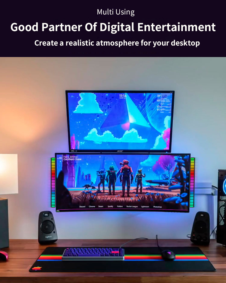 XRTECNA Rgb Voice Control Synchronous Rhythm Outdoor Handheld Atmosphere Light