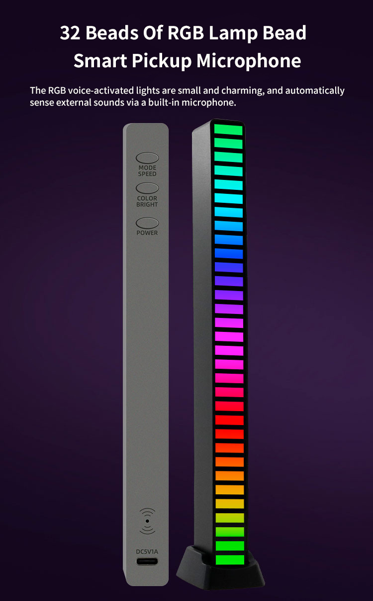 XRTECNA Rgb Voice Control Synchronous Rhythm Outdoor Handheld Atmosphere Light