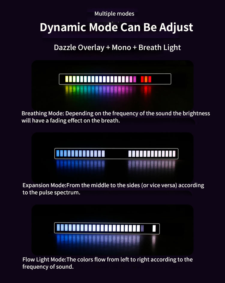 XRTECNA Rgb Voice Control Synchronous Rhythm Outdoor Handheld Atmosphere Light