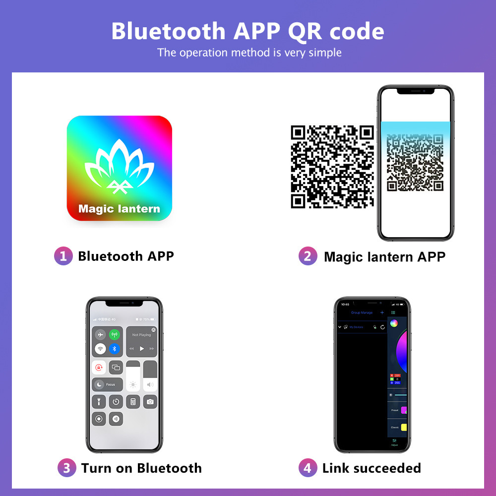 XRTECNA WIFI Bluetooth RGB Light Led Triangle Lamps Magnetic Smart Decoration Wall Led Night Light