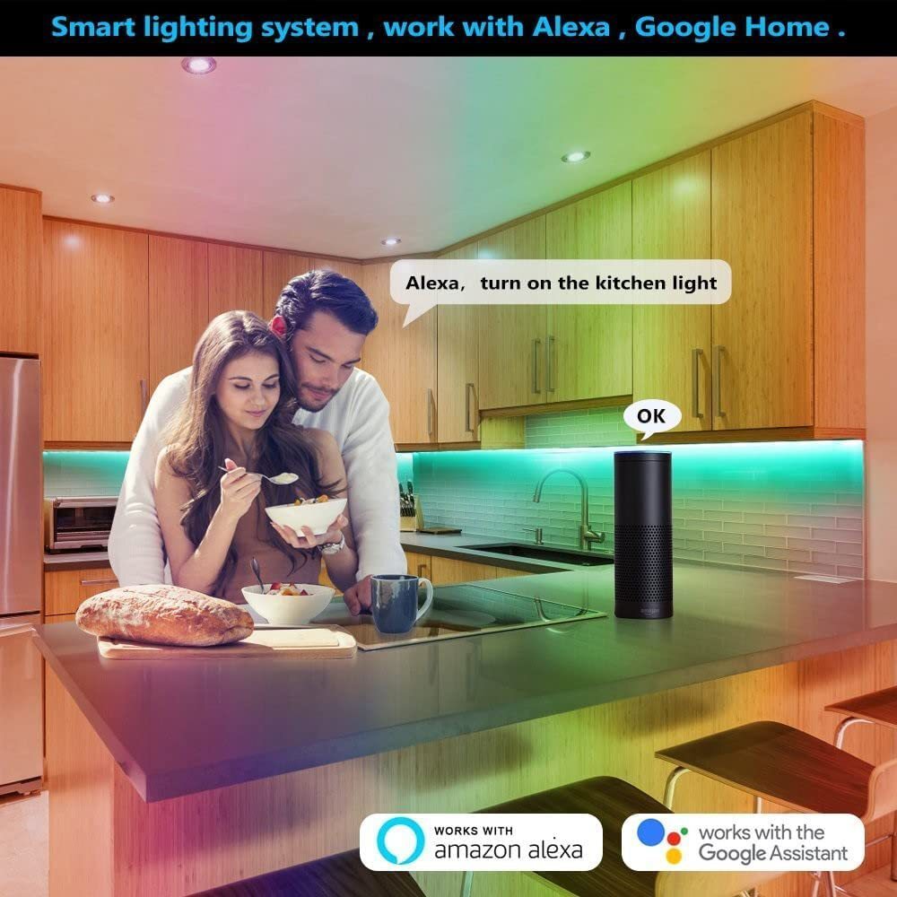 XRTECNA 5050 Alexa Google Home WIFI Smart LED Waterproof Strip With APP
