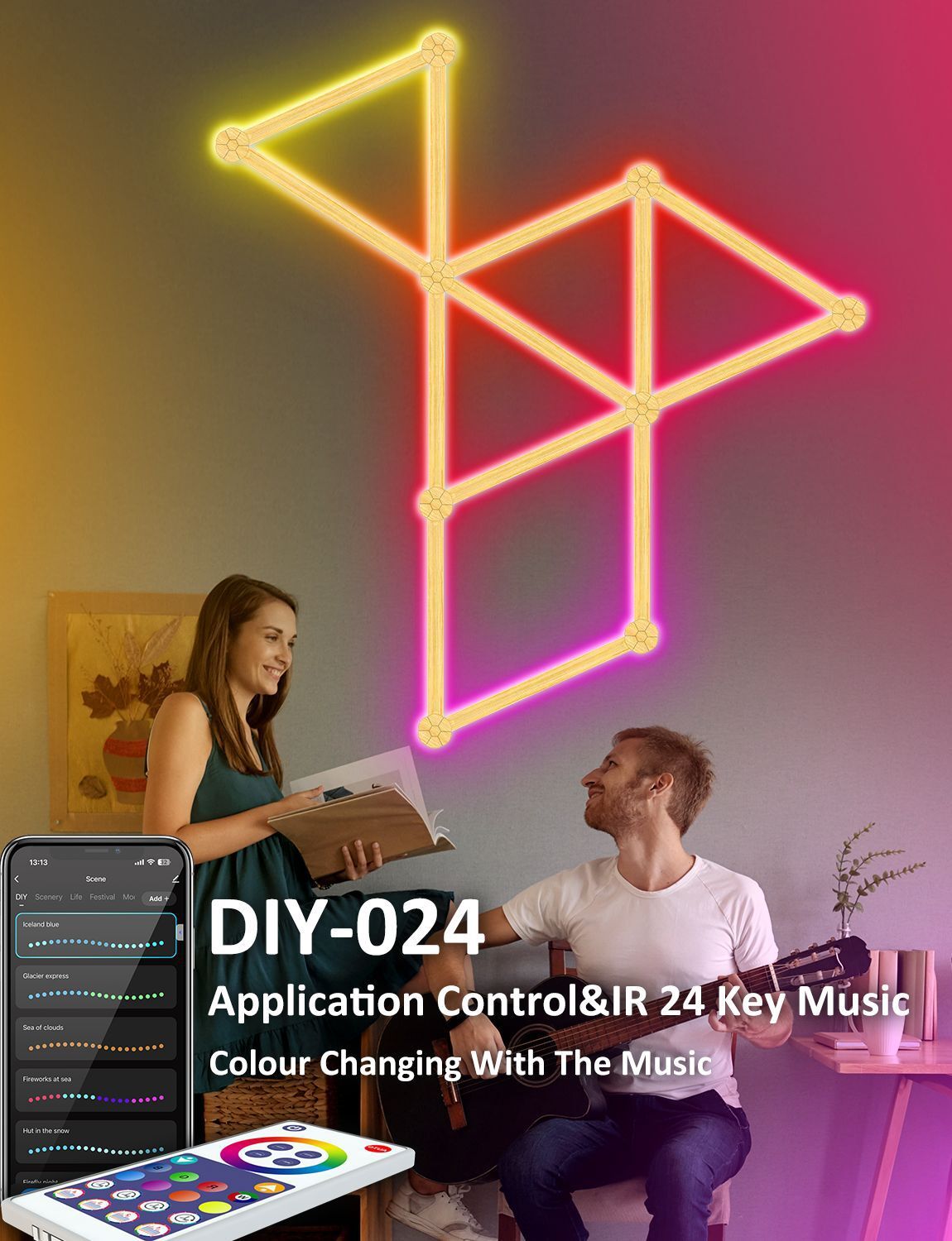 XRTECNA Tuya App Control Smart WIFI APP Control LED Lights for Decoration Home