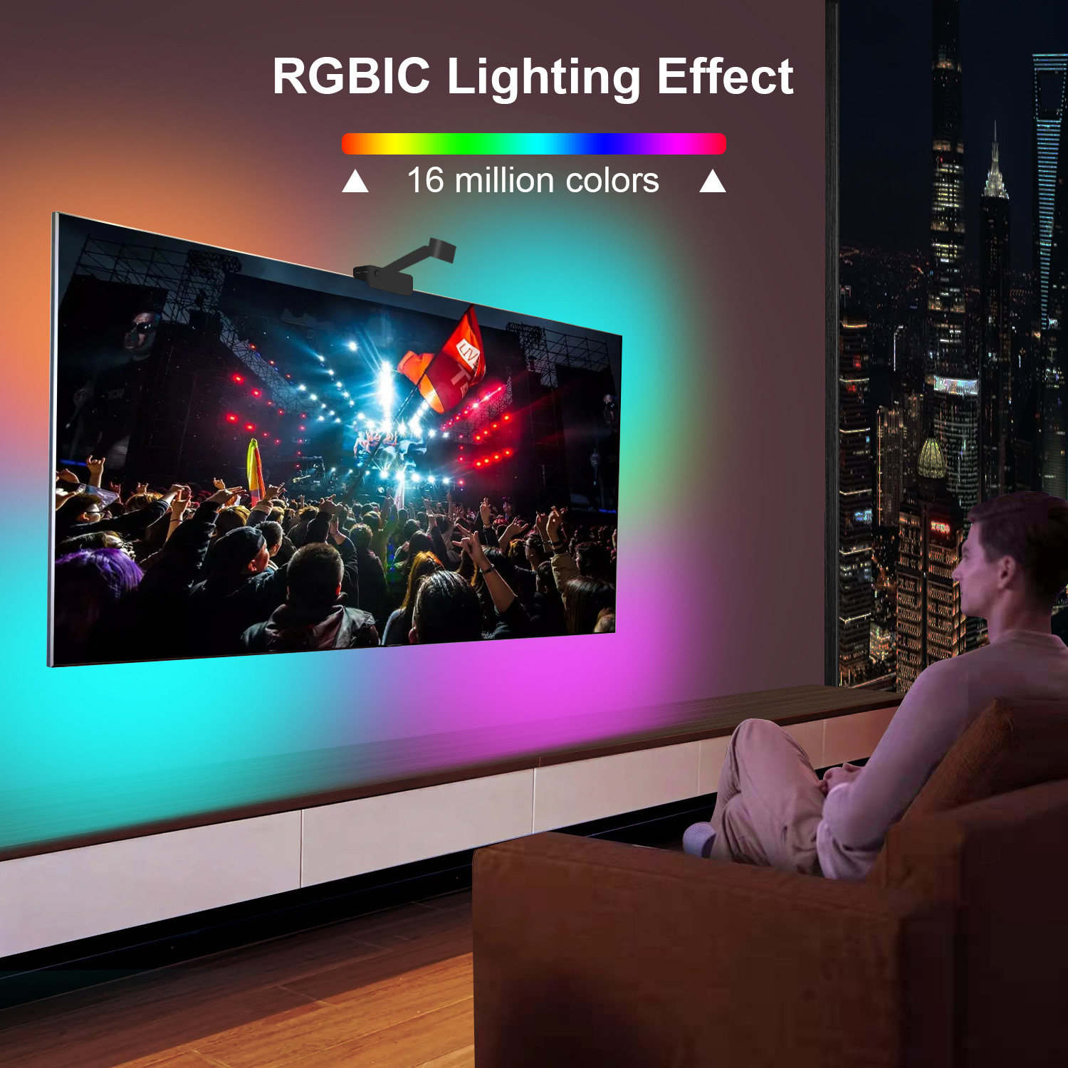 XRTECNA TUYA Camera Grabs TV Screen Synchronizes Intelligent LED Atmosphere Light Strip
