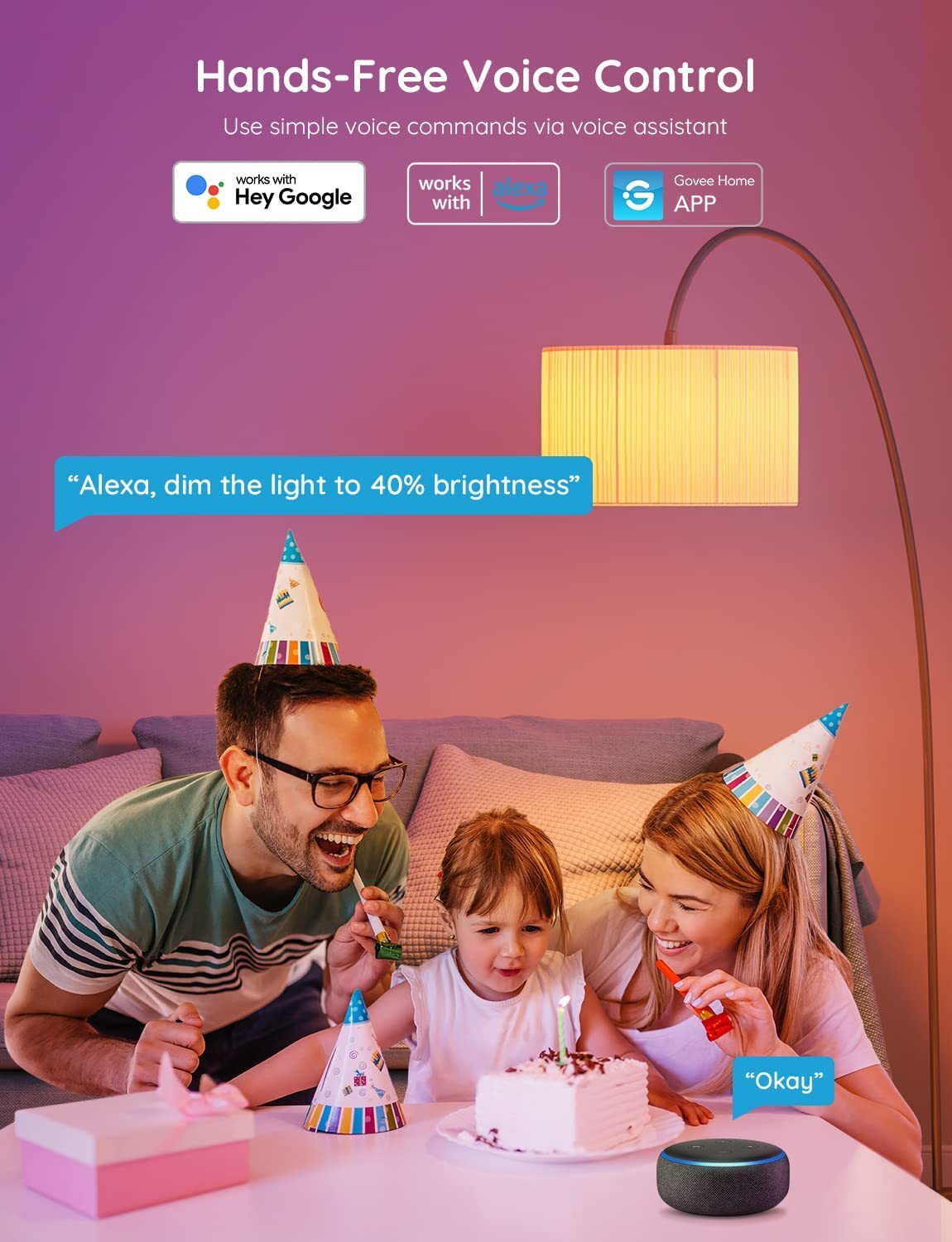 XRTECNA TUYA Smart WiFi Lamp Ampoule LED A19 Alexa RGB Multicolor Dimmable Light Bulb