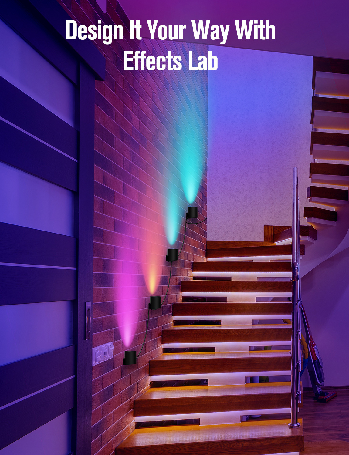 XRTECNA LED Smart WIFI Music Sync Home Interior Decoration Wall Light RGBIC Downlight 