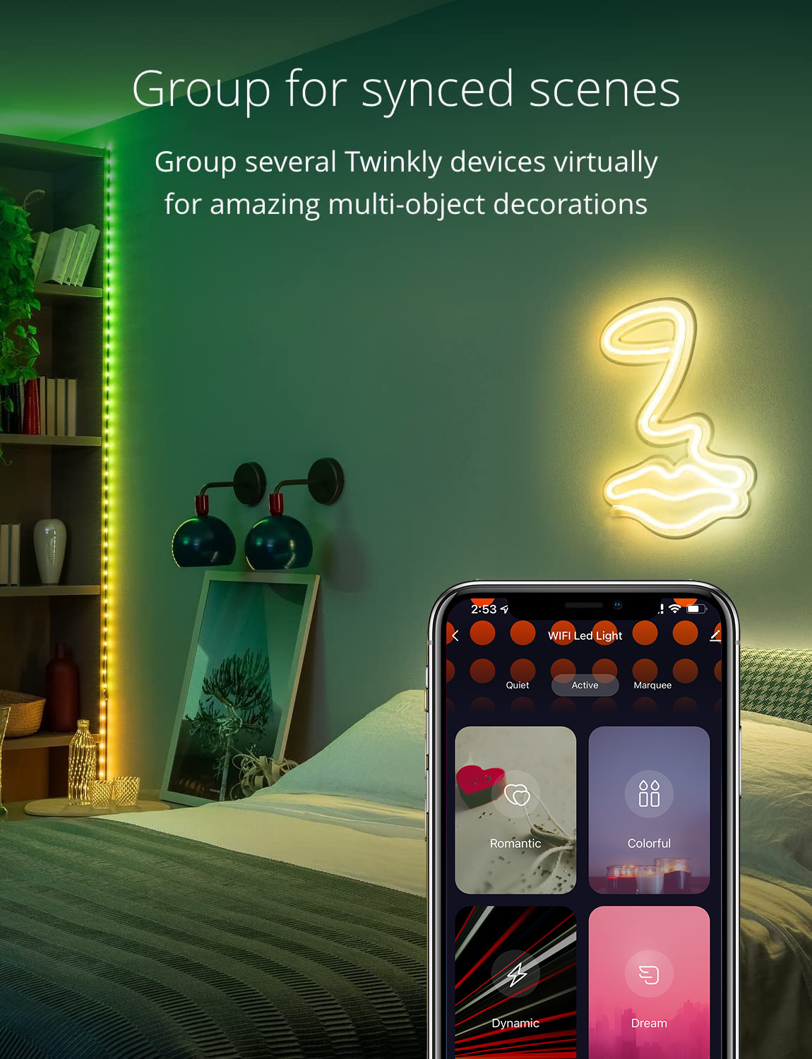 XRTECNA TUYA Smart Wifi Controlled Illusion LED Light String Christmas Party Decoration Light