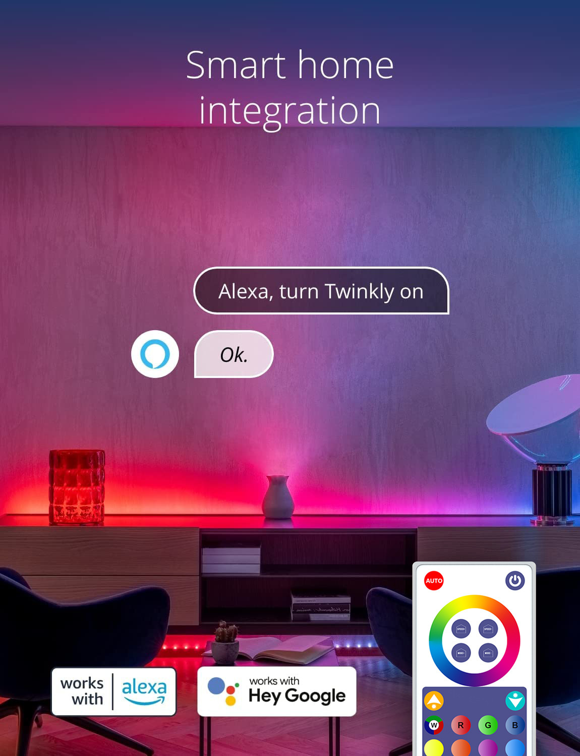 XRTECNA TUYA Smart Wifi Controlled Illusion LED Light String Christmas Party Decoration Light