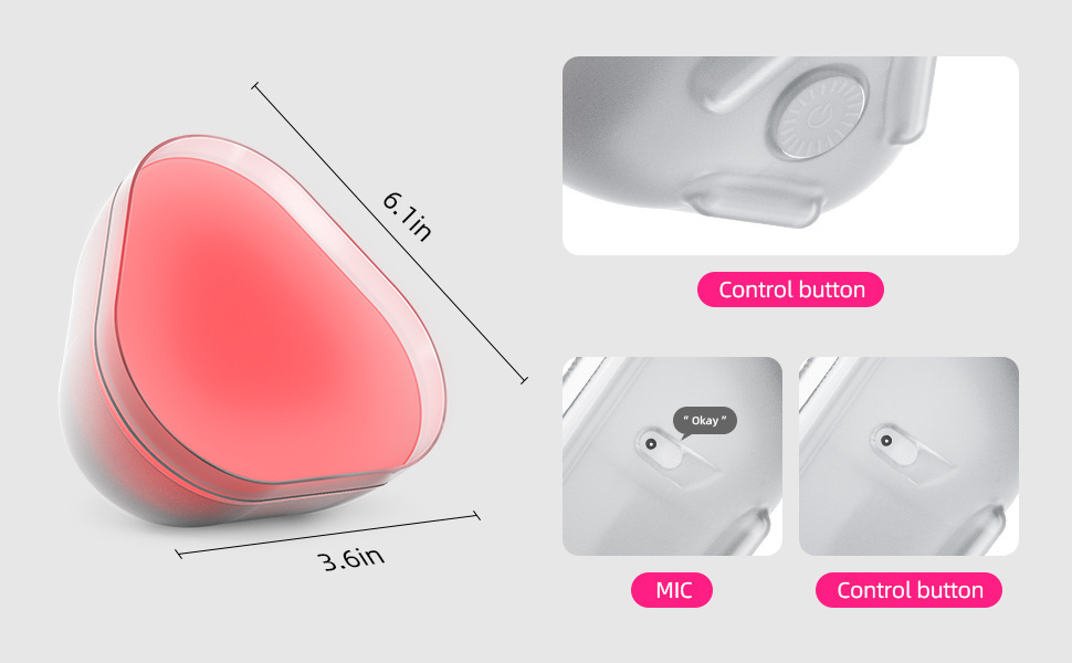 XRTECNA Smart Lighting Home Night Ambient Table Lights RGB Color Changing Control Rhythm Dimming Bedroom Night Light