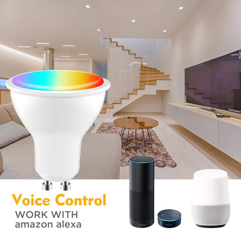 XRTECNA Tuya Wifi Smart Dimmable Gu10 Led Spotlight Recessed Ceiling Mount Led Spot Lamp
