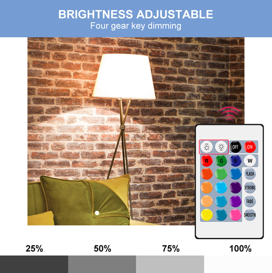 XRTECNA RGB LED Bulbs Color Changing Remote Control Music E27 Smart Bulb Home