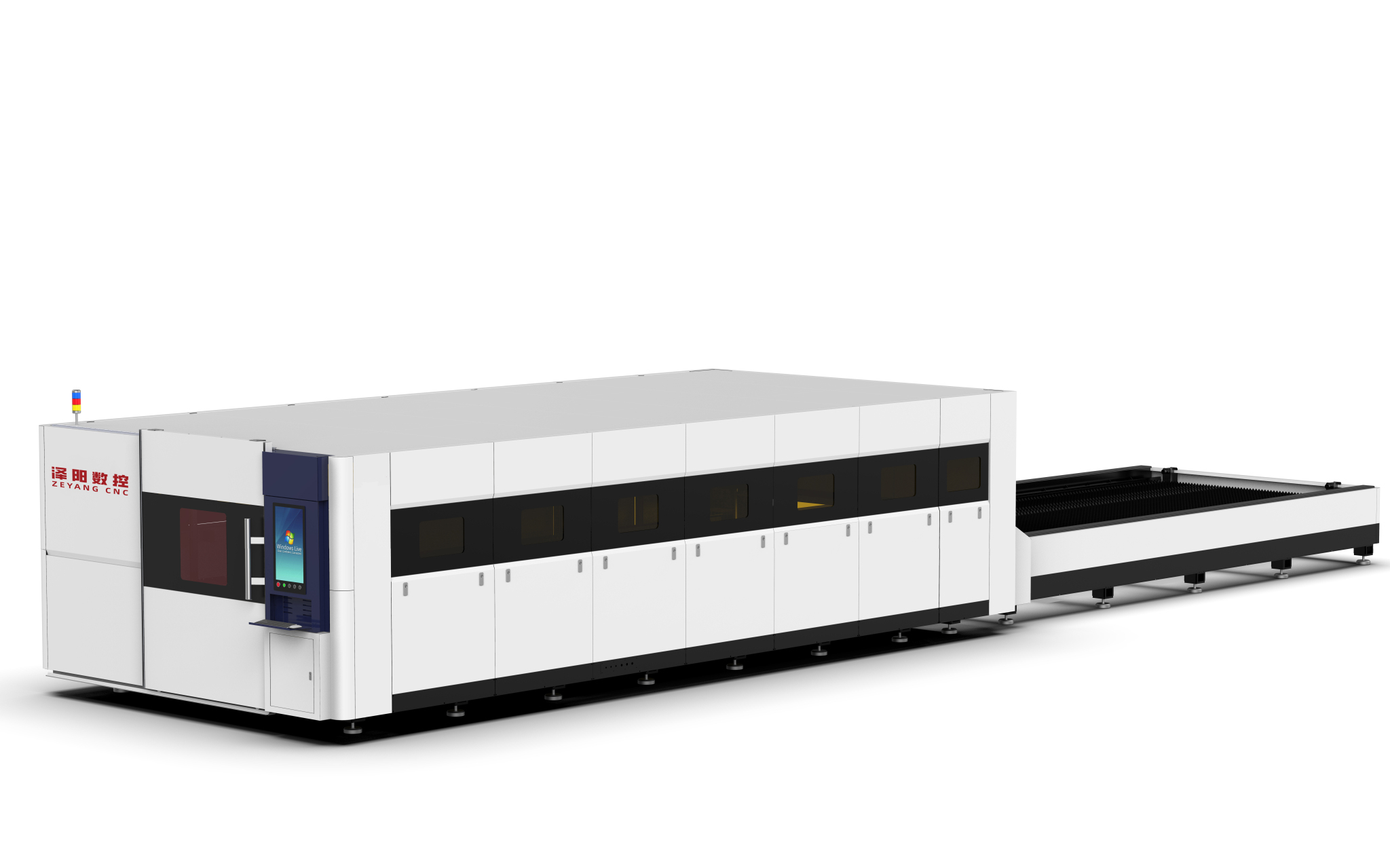 Fiber laser cutting machine with exchange table and cover ZY-3015E