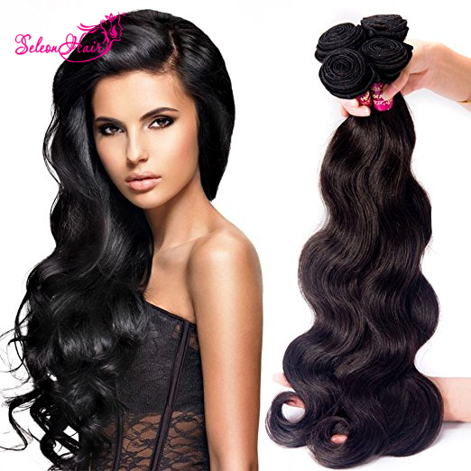 Seleonhair Hot Peerless Indian Virgin Hair Body Wave 4bundles Deal Human Hair Extensions