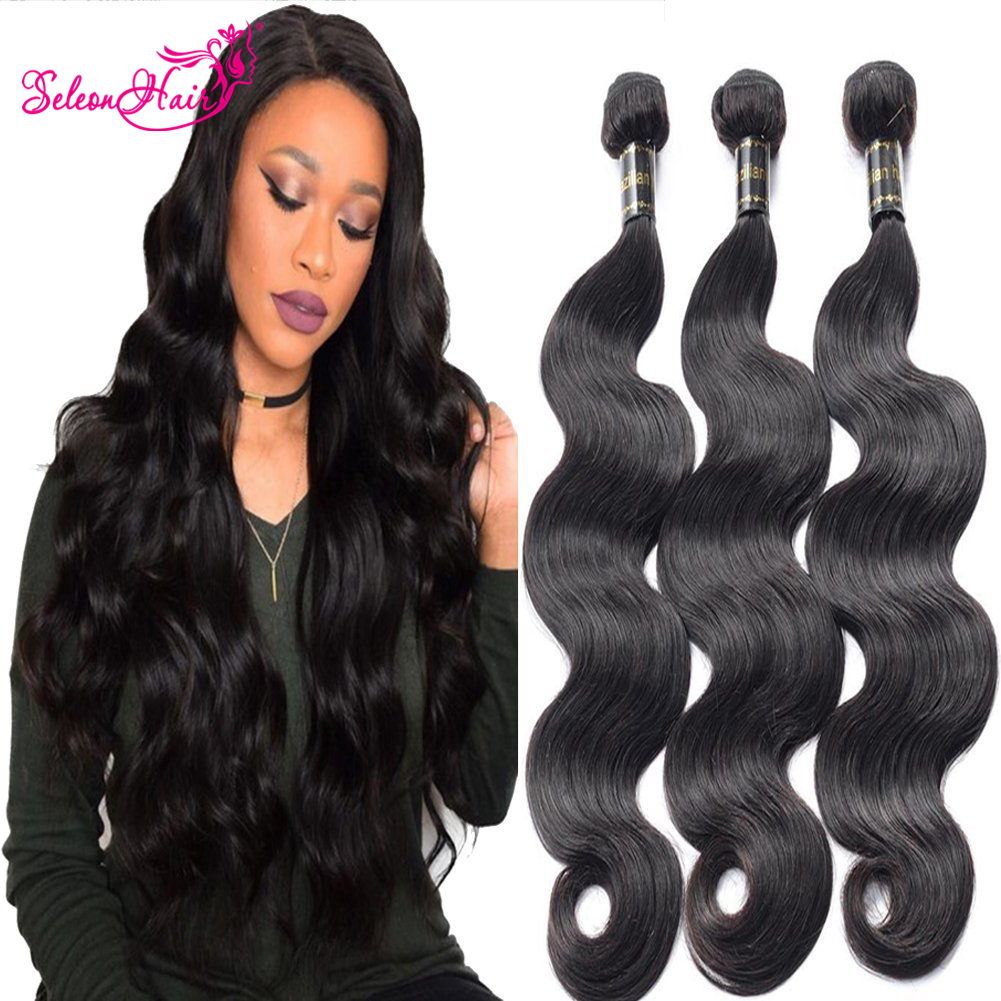 Seleonhair Raw Indian Body Wave 3 Bundles 8 30 Inches Human Hair Weave