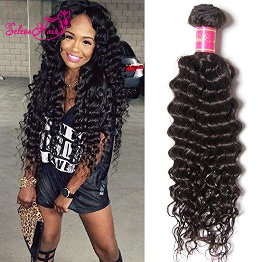 Seleonhair Peruvian Deep Wave Virgin Hair Extension 1bundle